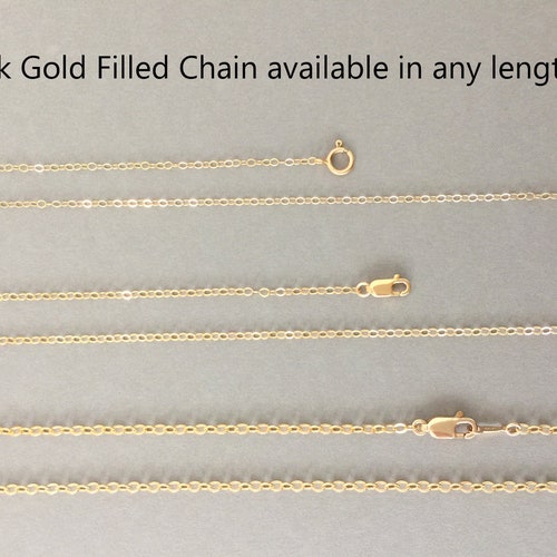 14k Gold Filled Necklace Chain for Women Men Long Chain Gold Etsy