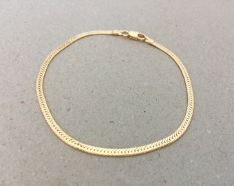 9 inch gold ankle bracelet