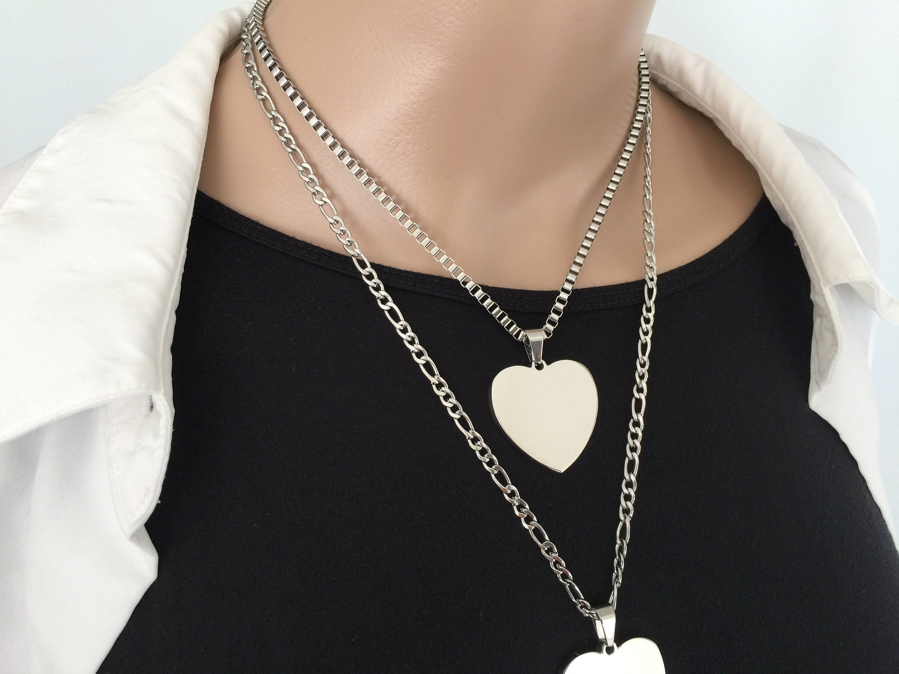 Stainless Steel Heart Necklace on 