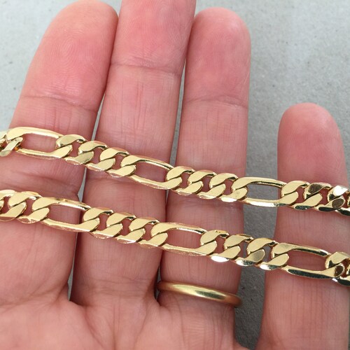 Men's Chain Figaro Gold Chain 6.5 Mm 