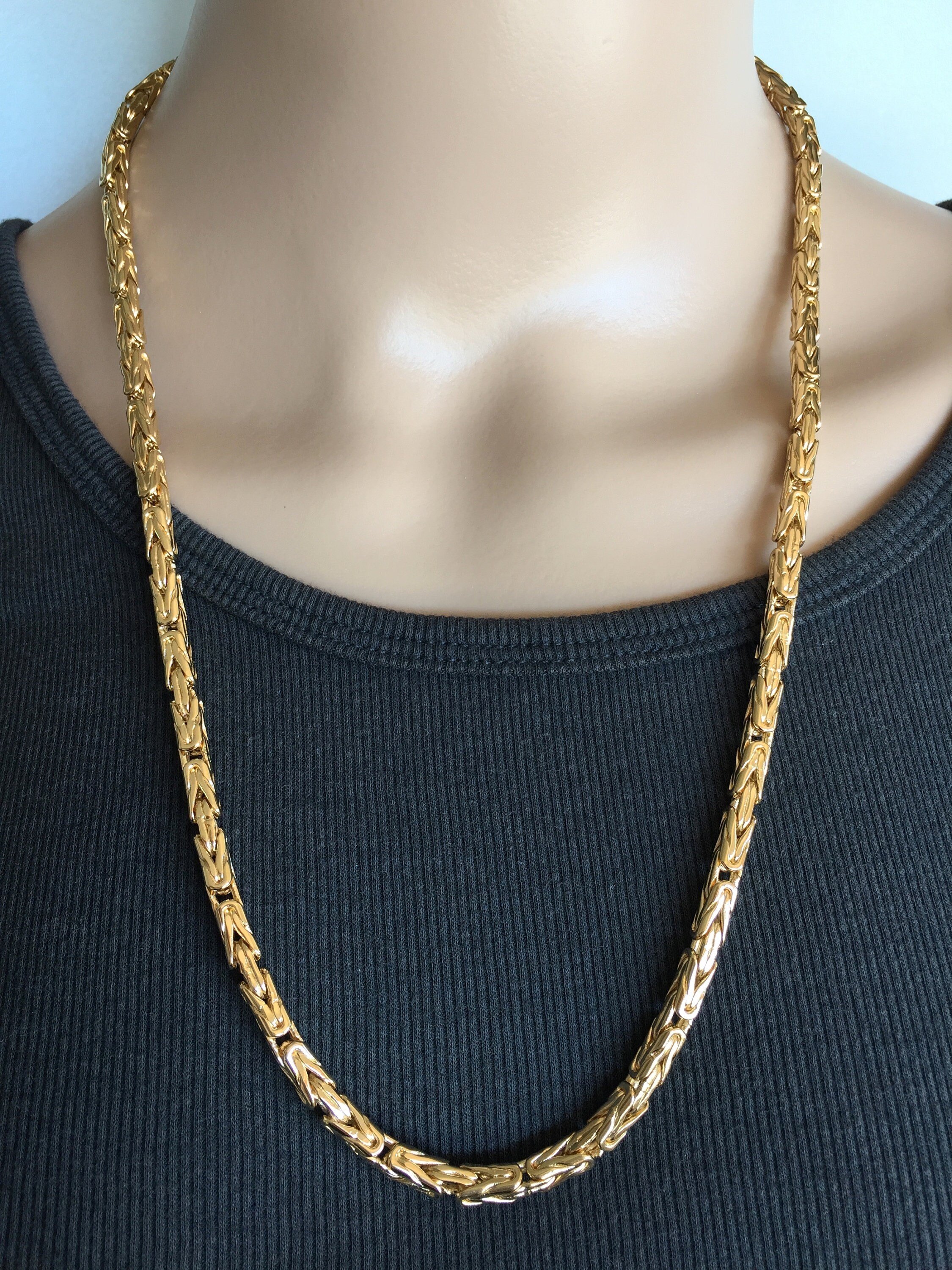 Byzantine Chain Necklace 4.5mm Thick 