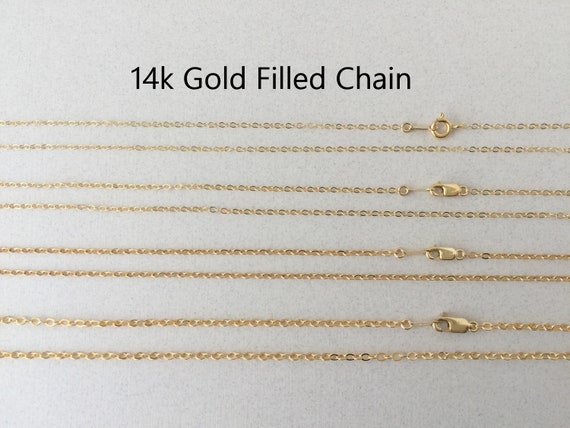 14k Gold Filled Cable Chain Necklace 