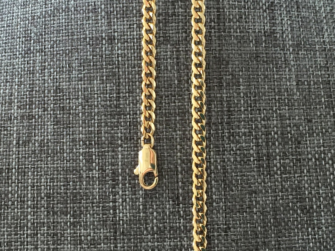 Gold Chain Necklace 20 Gold Chain Necklace 3.7 Mm - Etsy