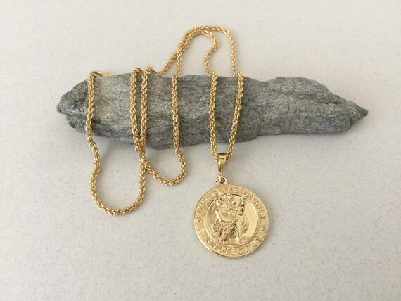 Saint Christopher Gold Medallion Coin 