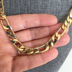 Thick gold cheap figaro chain