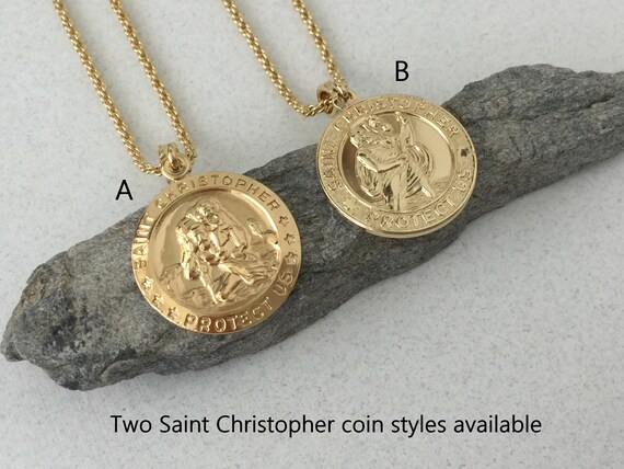Saint Christopher Gold Medallion Coin 
