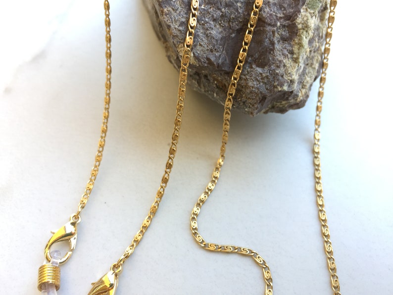 Gold Eyeglass Chain Gold Sunglasses Chain 14k Gold Plated Etsy