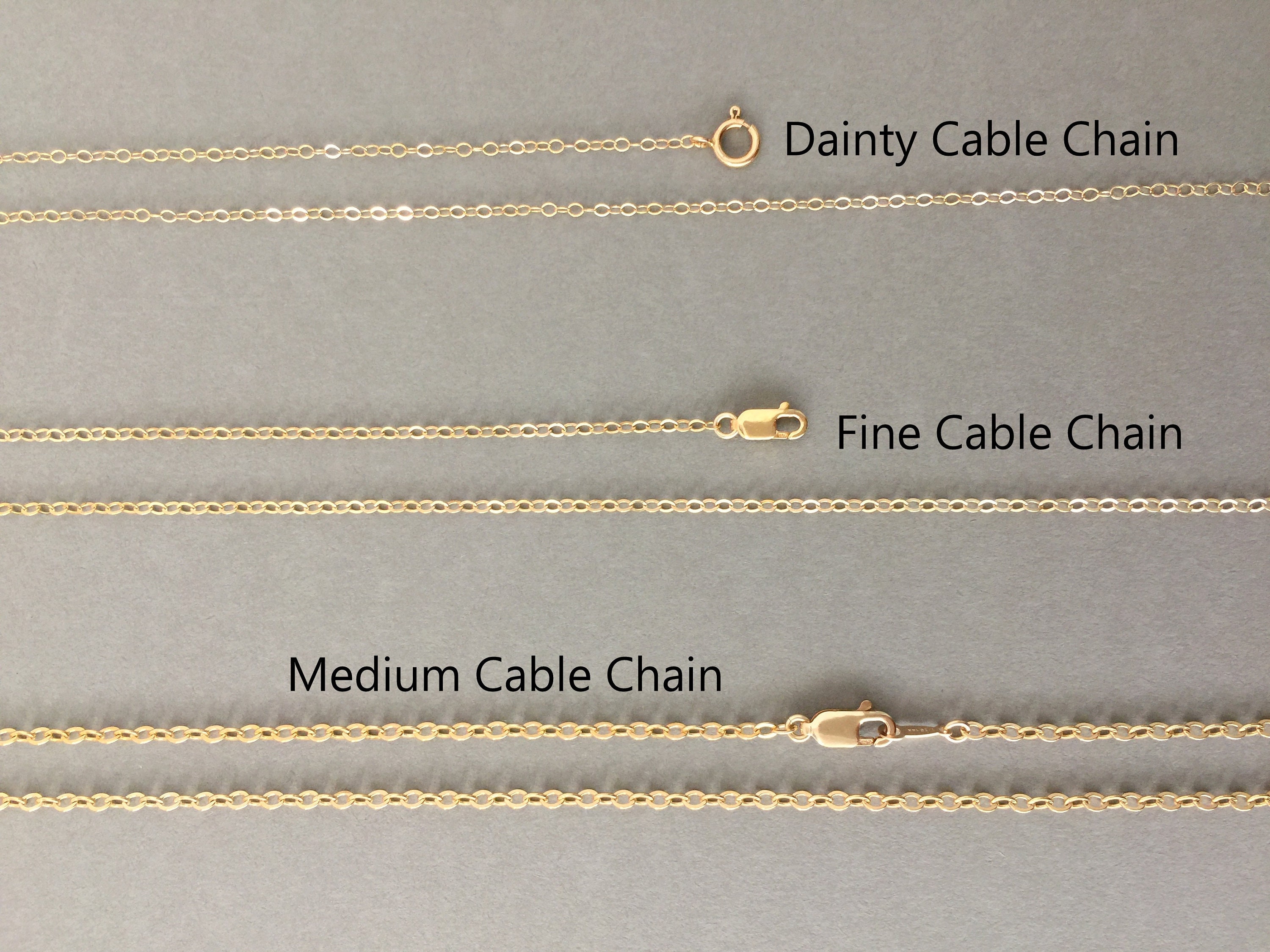 14k Gold Filled Chain Necklace Plain 
