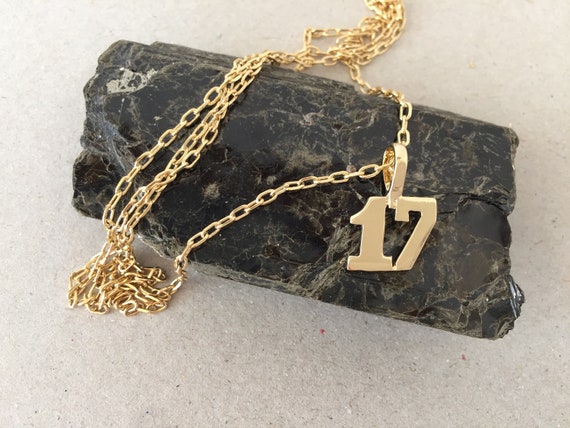 Number Pendant Necklace Lucky Number 