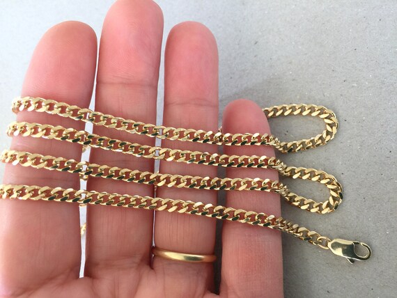 Gold Chain Necklace 3.7 Mm Thick Gold 