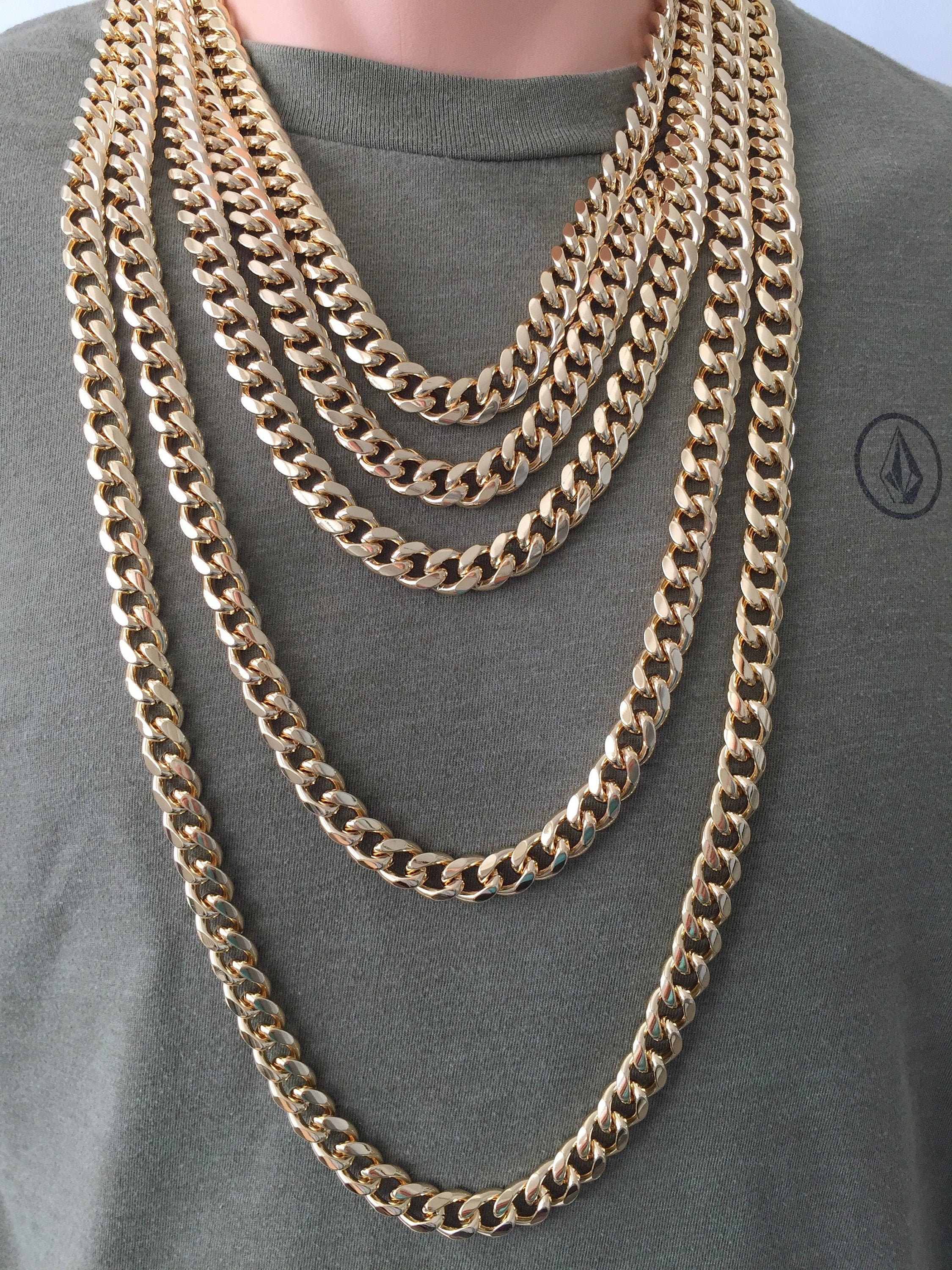 Paperclip Chain 14k Gold, Semi-solid, 3.9mm Links