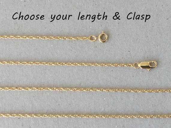 Plain Gold Chain Fine Cable Rope Gold 