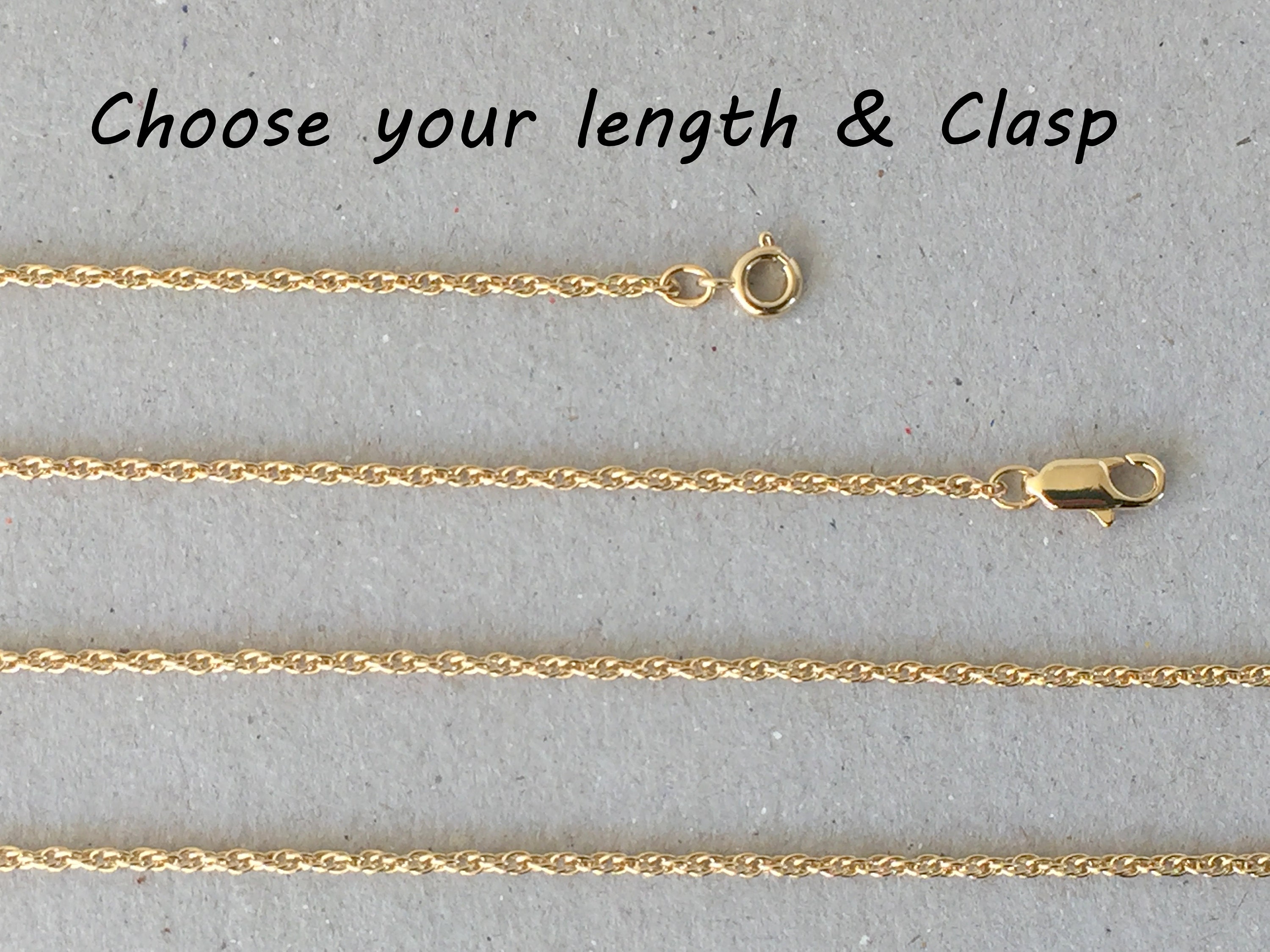 Plain Gold Chain, Fine Cable Rope Gold Neck Chain, Thin Double Cable …