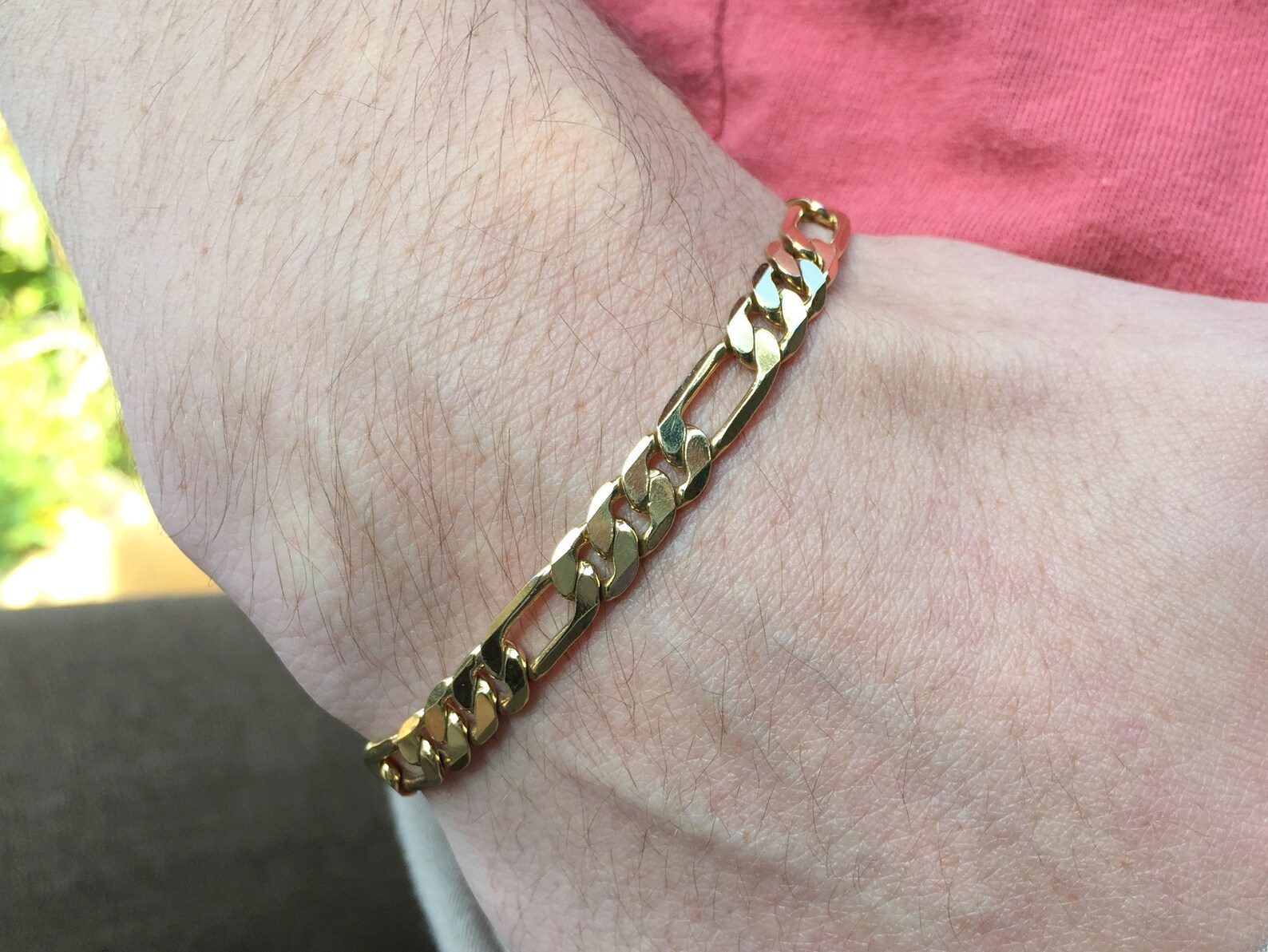 Gold or Silver Figaro Bracelet 6mm Figaro Chain Bracelet Etsy