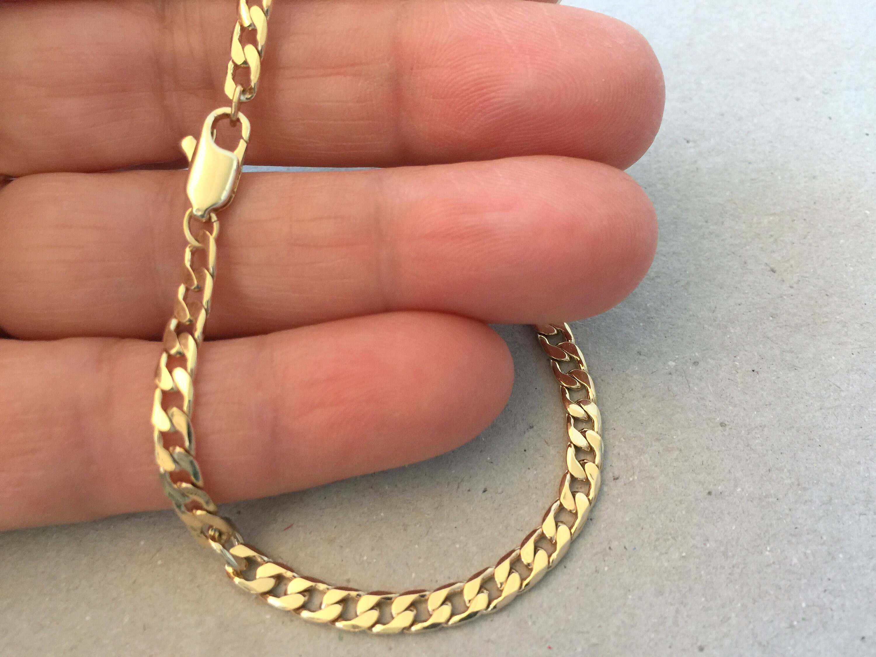 gold chain anklet with initial