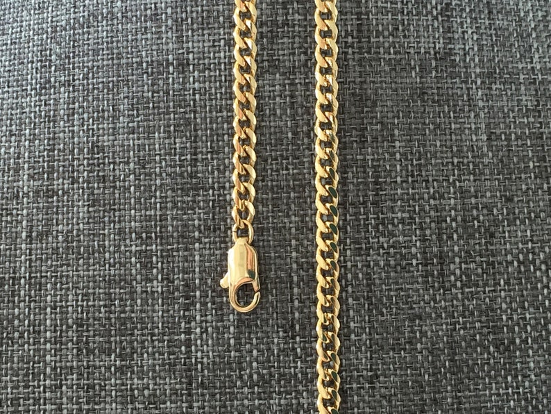 Gold Chain Necklace 3.7 Mm Thick Gold Chain Necklace Heavy | Etsy