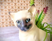 Sweet Siamese Kitten Container Quirky Succulent Planter Small Cacti Planter Vintage Siamese Cat Figurine Napcoware Japan C6718