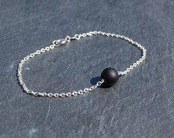 Bracelet Mat Onyx Sphere