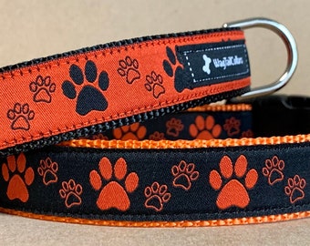 Happy Paws Orange Dog Collar
