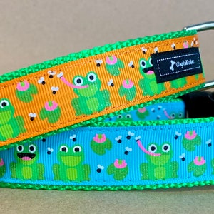 Happy Frogs & Bugs Dog Collar