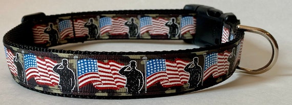 Salute to Our Service Folks Dog Collar
