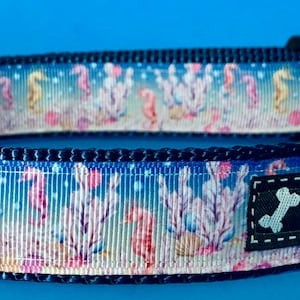 Sea Horses & Coral Dog Collar