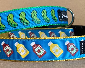 Catsup Mustard or Pickles Dog Collar