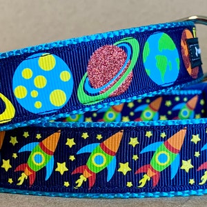 Rockets OR Planets Dog Collar