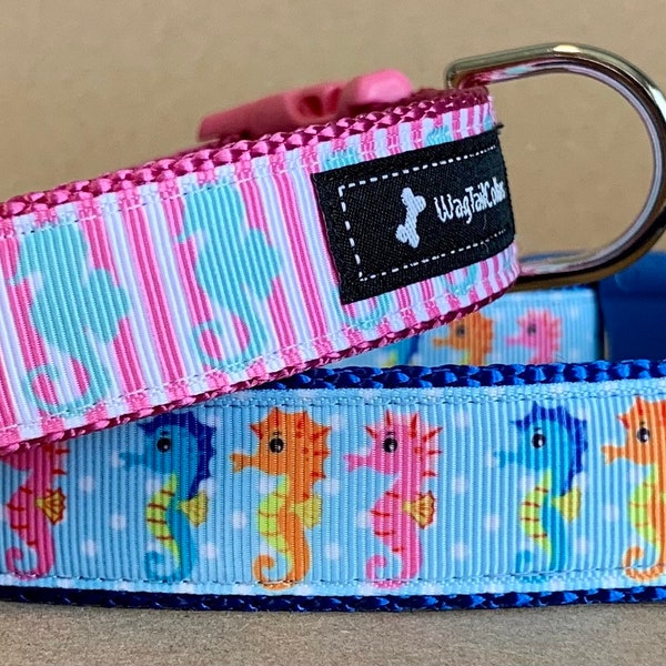 Sea Horses Dog Collar