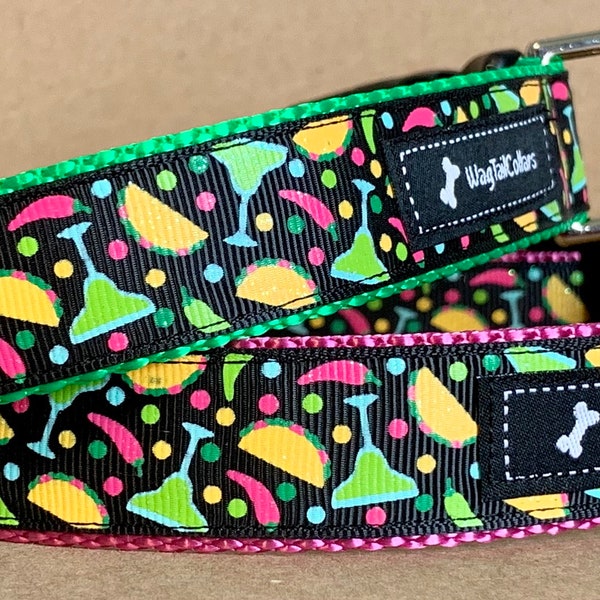 Tacos & Margaritas Dog Collar