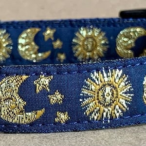 Collar para perro Luna Moon & Stars azul