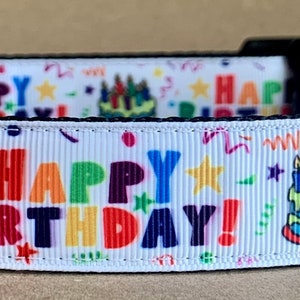 "Hundehalsband ""Happy Birthday"" in rot"