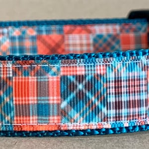 Teal & Orange Dog Collar
