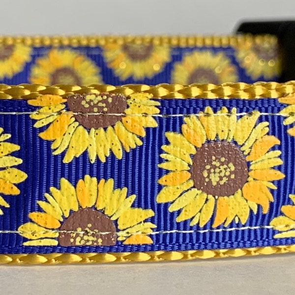 Sunflowers Glitter Dog Collar