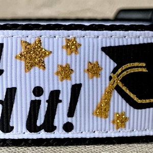 Graduate You Did It Shimmer Stars Dog Collar