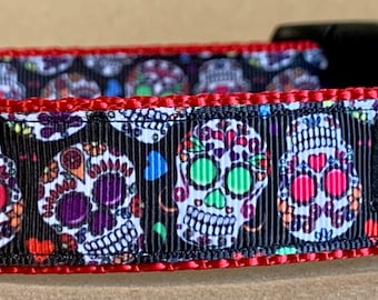 Day Of The Dead Dog Collar