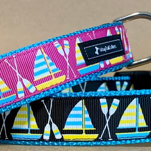 Collar para perro con diseño de velero