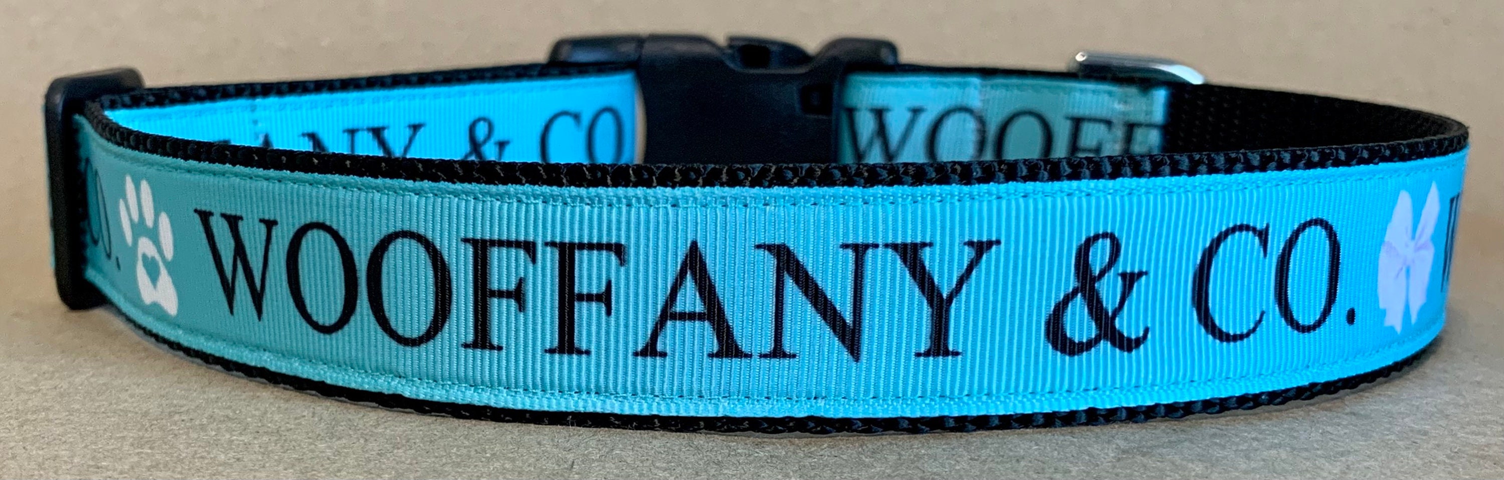 Tiffany Magnolia Dog Collar - Made in USA Small Collar (10-14)