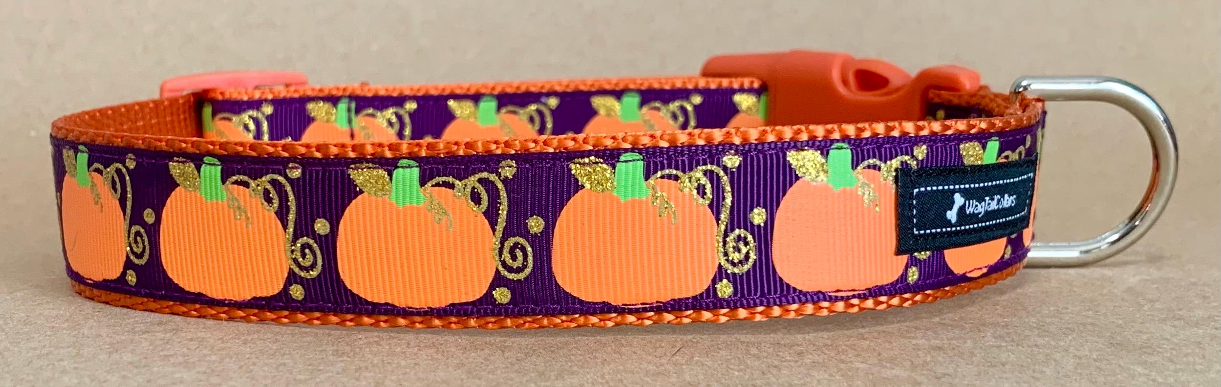 Pumpkin Sparkly Vine Dog Collar Etsy Australia