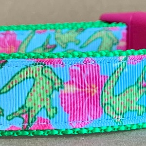 Gator & Hot Pink Lily Hundehalsband