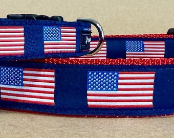 American Flag Dog Collar