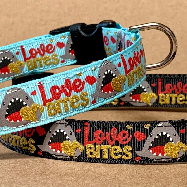 Love Bites Landshark Small Dog Collar