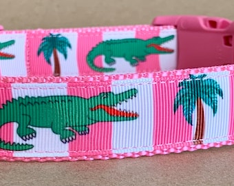 Gators & Palm Trees Dog Collar