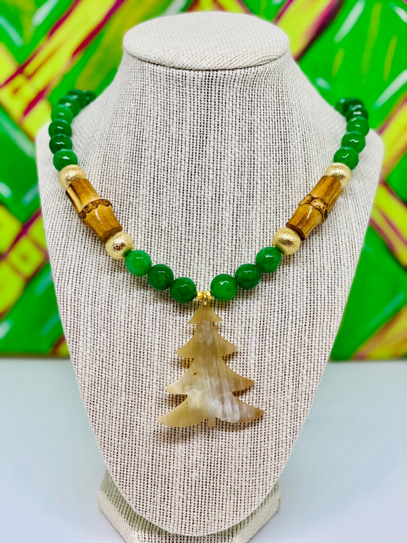 Merry Christmas Tree Necklace