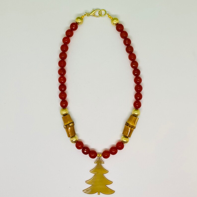 Merry Christmas Tree Necklace
