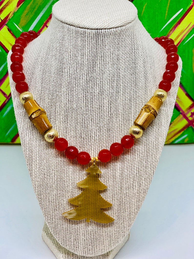 Merry Christmas Tree Necklace