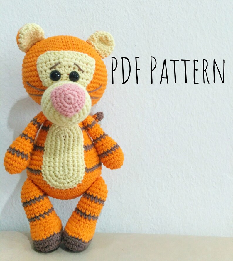 PATTERN Tigger Amigurumi Crochet Tigger PDF Crochet Etsy