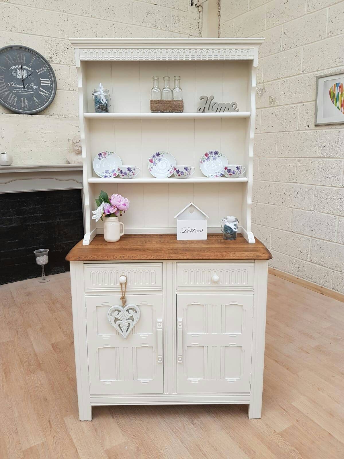 Beautiful Shabby Chic Farmhouse Oak Welsh Dresser Farrow And