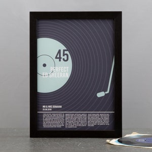 Stampa personalizzata del testo della canzone - Qualsiasi canzone Parole Galleria Stampa da parete Per lui Lei Coppia Carta da matrimonio Anniversario Festa della mamma Regalo