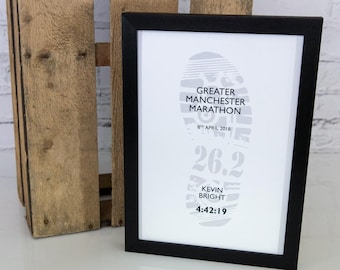 Personalised Marathon Running Race Result Print | Any Run With Name And Time - Ideal Gift For Him, Fathers Day gift, Personalized Gift